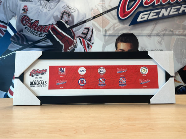 Oshawa Generals Logos Through History Framed Picture